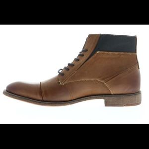 COPY - Steve Madden P-Radon Mens Brown Leather Lace Up Casual Dress Boots